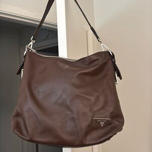 Prada NEW no tags brown 
2013-2024 Soft Calf Side Zip Hobo shoulder bag
